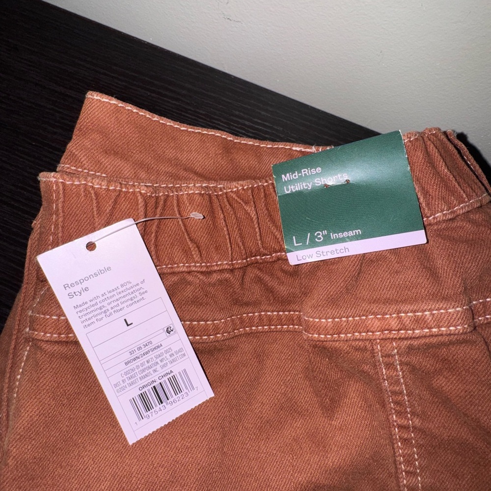 * NWT Wild Fable Mid Rise Utility Shorts - Picture 3 of 7